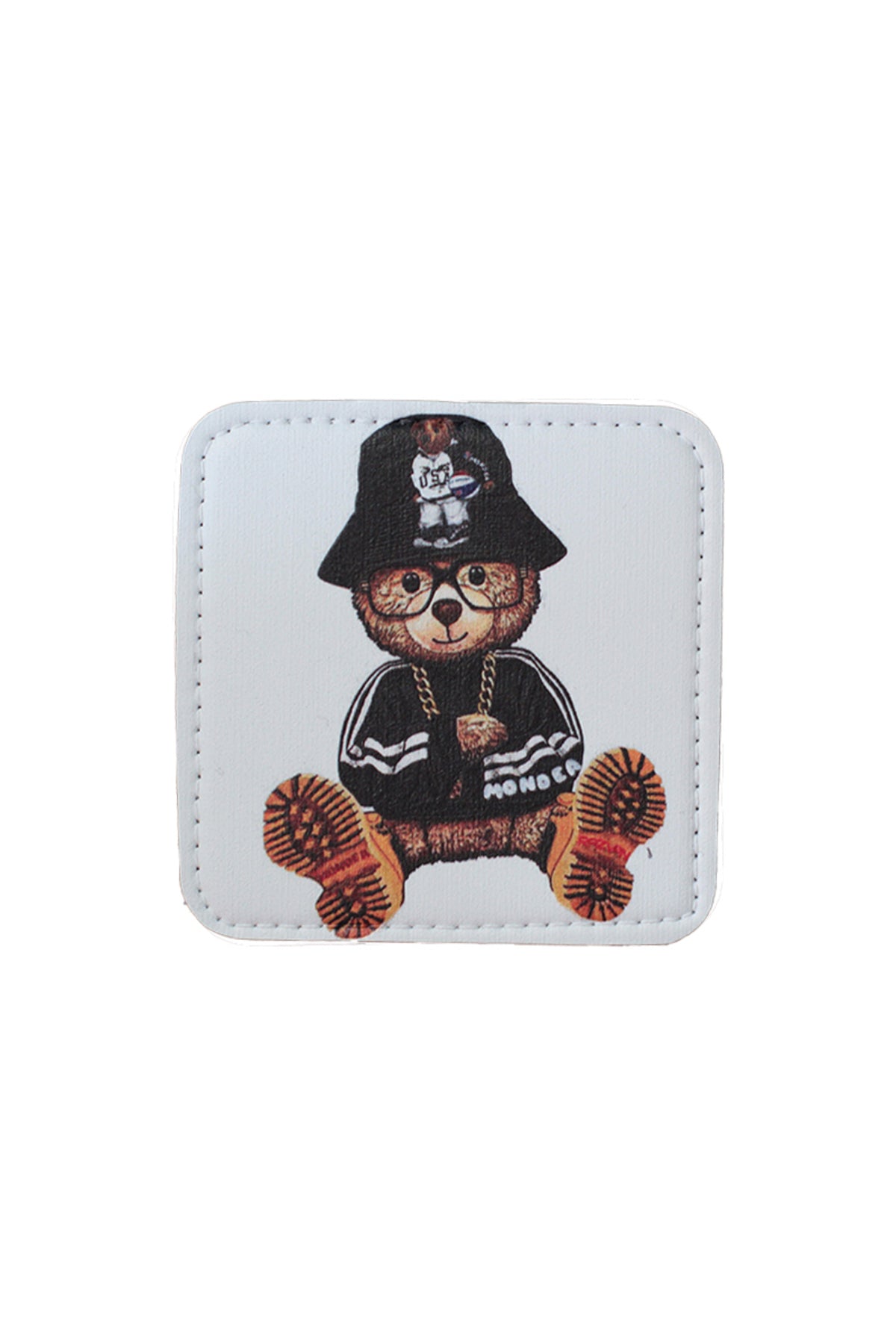 Bear 1 Model 7x7 cm Trucker Şapka Uyumlu Patch Arma