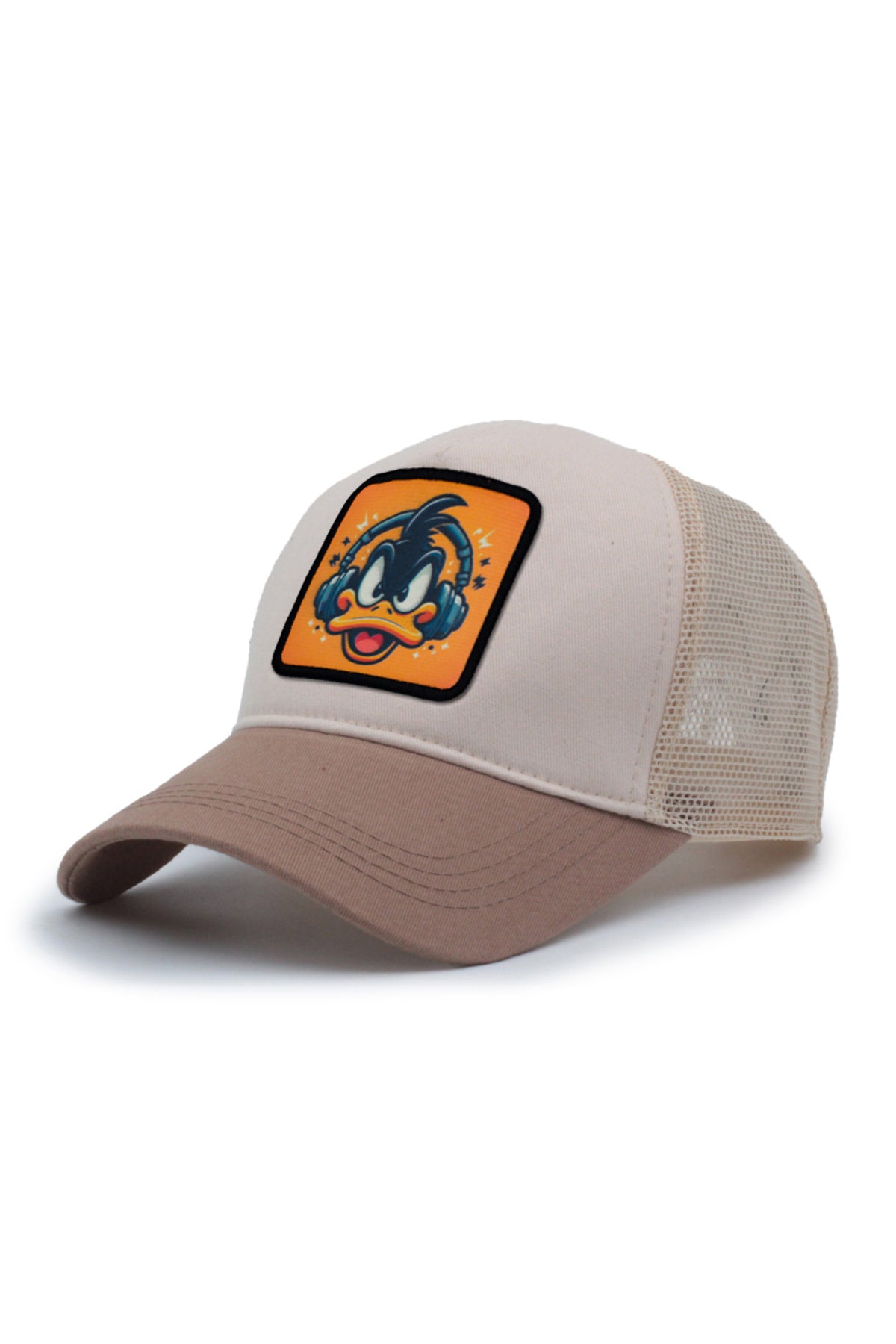 Duck Model Fileli Şapka Yeşil Krem