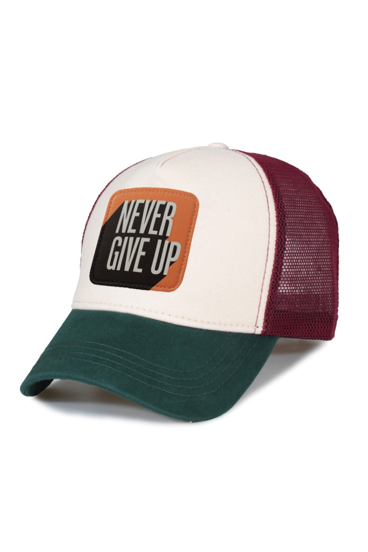 Never Gıve Up Turuncu Model Fileli Şapka