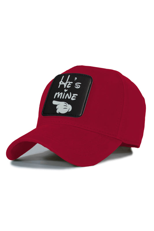 He's Mine Model Şapka- - Kırmızı