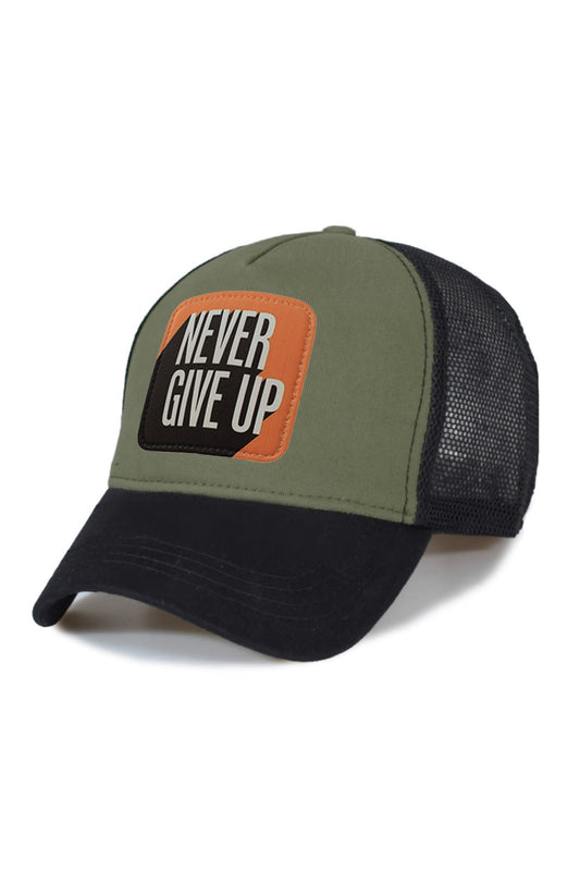 Never Gıve Up Turuncu Model Fileli Şapka
