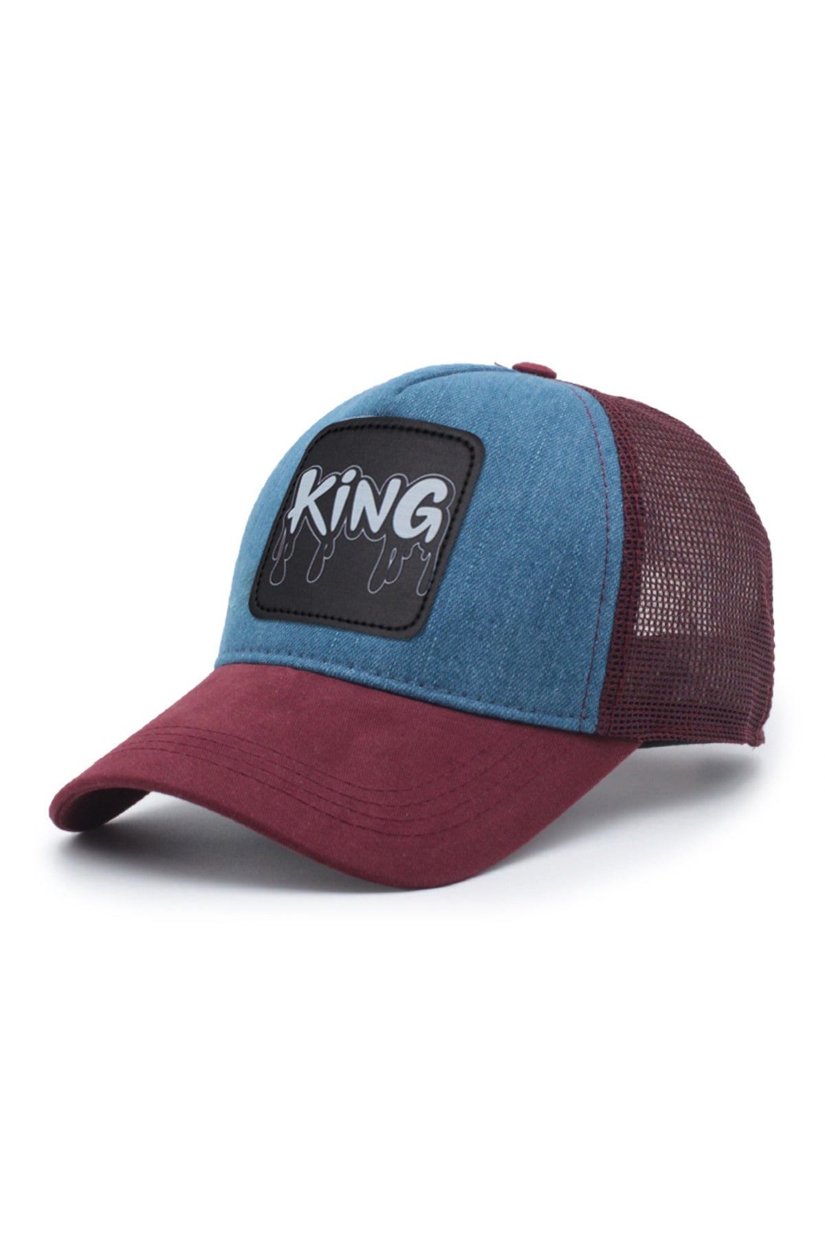 King Siyah Model Fileli Şapka Kahverengi Lacivert