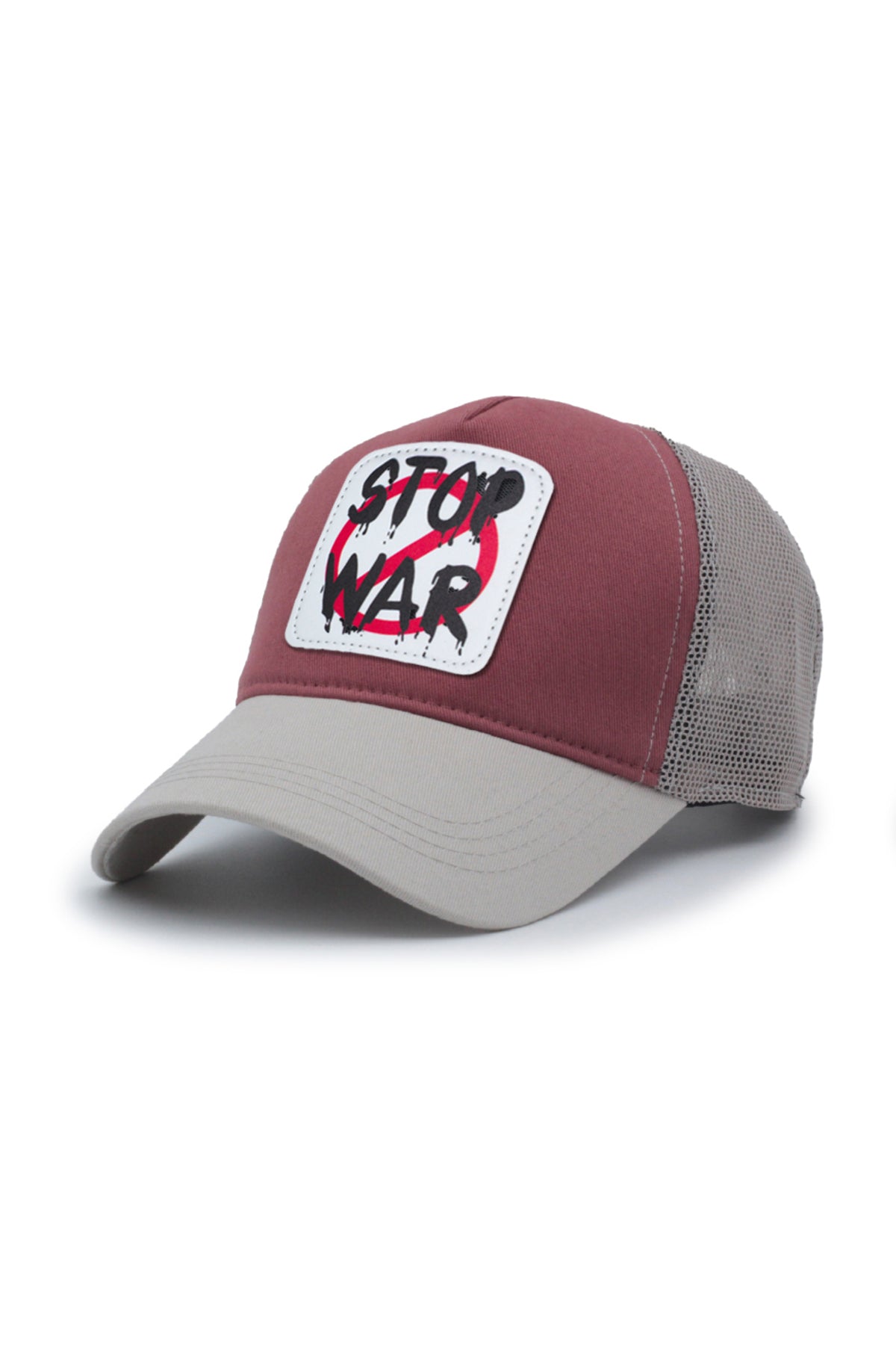 Stop War Model Fileli Şapka Kahve