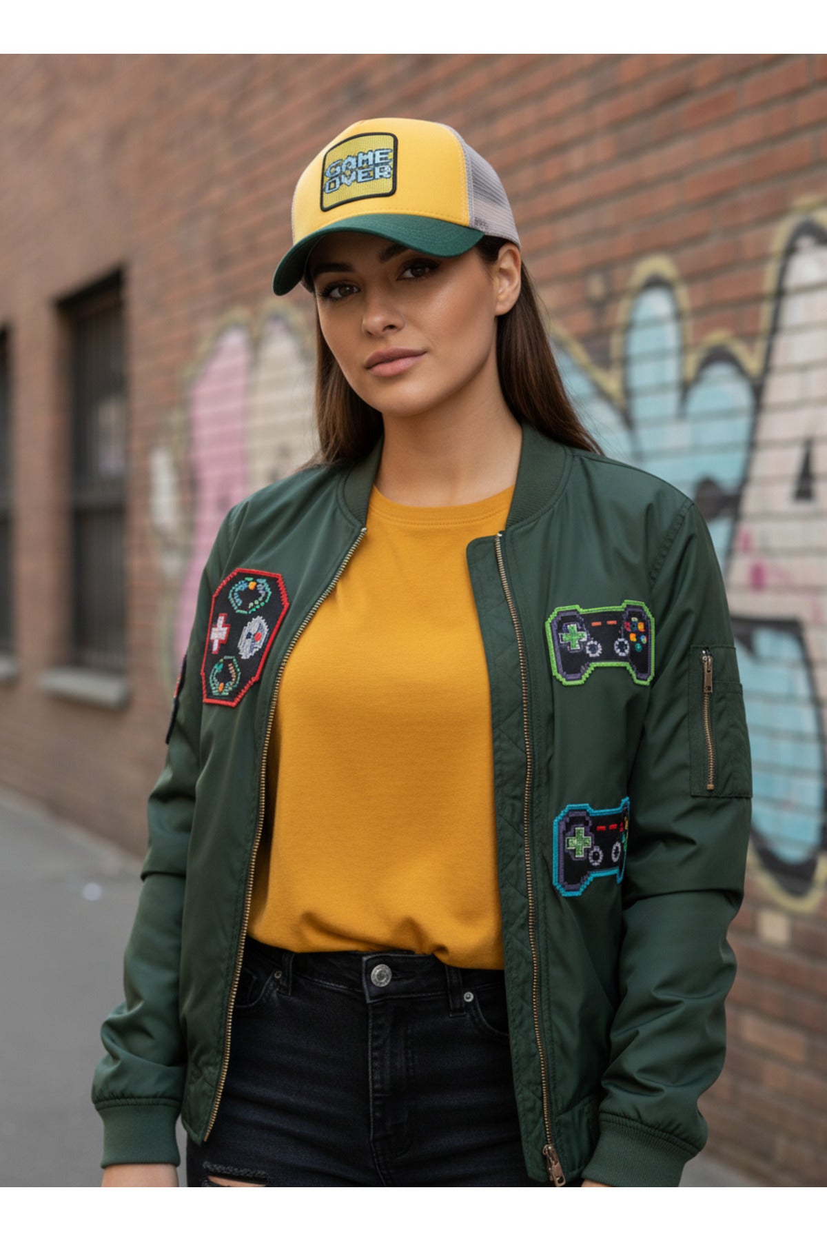 Game Over Model Fileli Şapka Siyah
