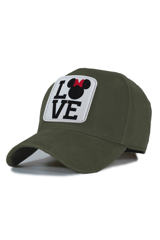 Love Mickey Model Şapka- - Haki
