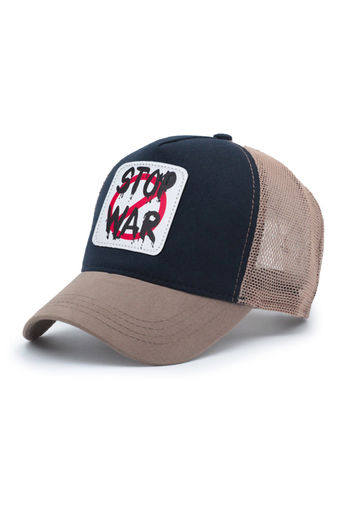 Stop War Model Fileli Şapka Kahve
