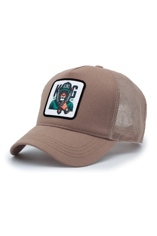 King Model Fileli Şapka Kahve