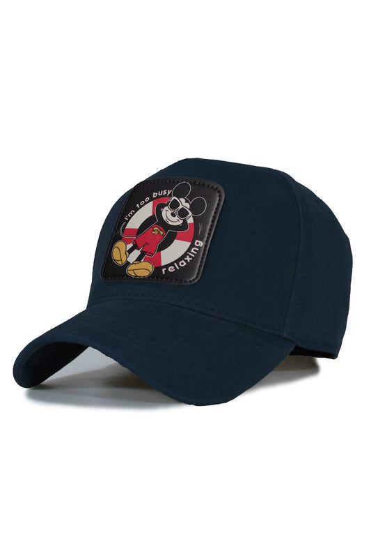 Mickey 3 Lacivert Model Fileli Şapka - Lacivert