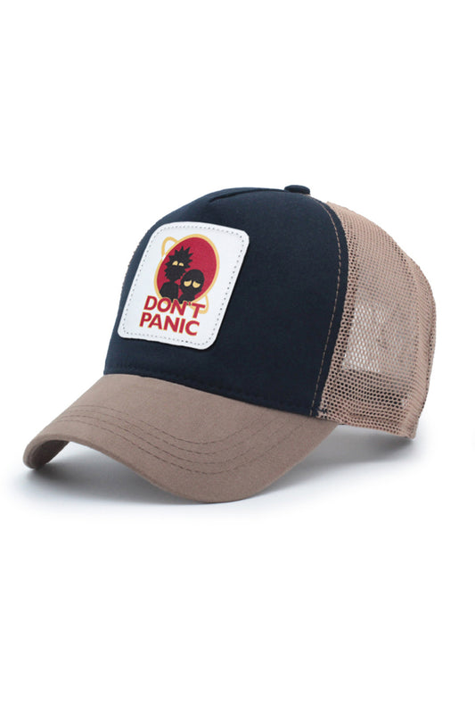 Dont Panic Model Fileli Şapka Kahverengi Lacivert