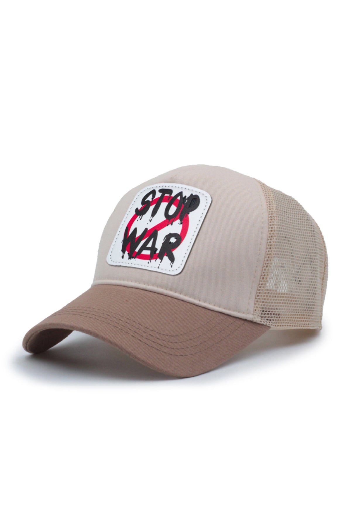 Stop War Model Fileli Şapka Kahve