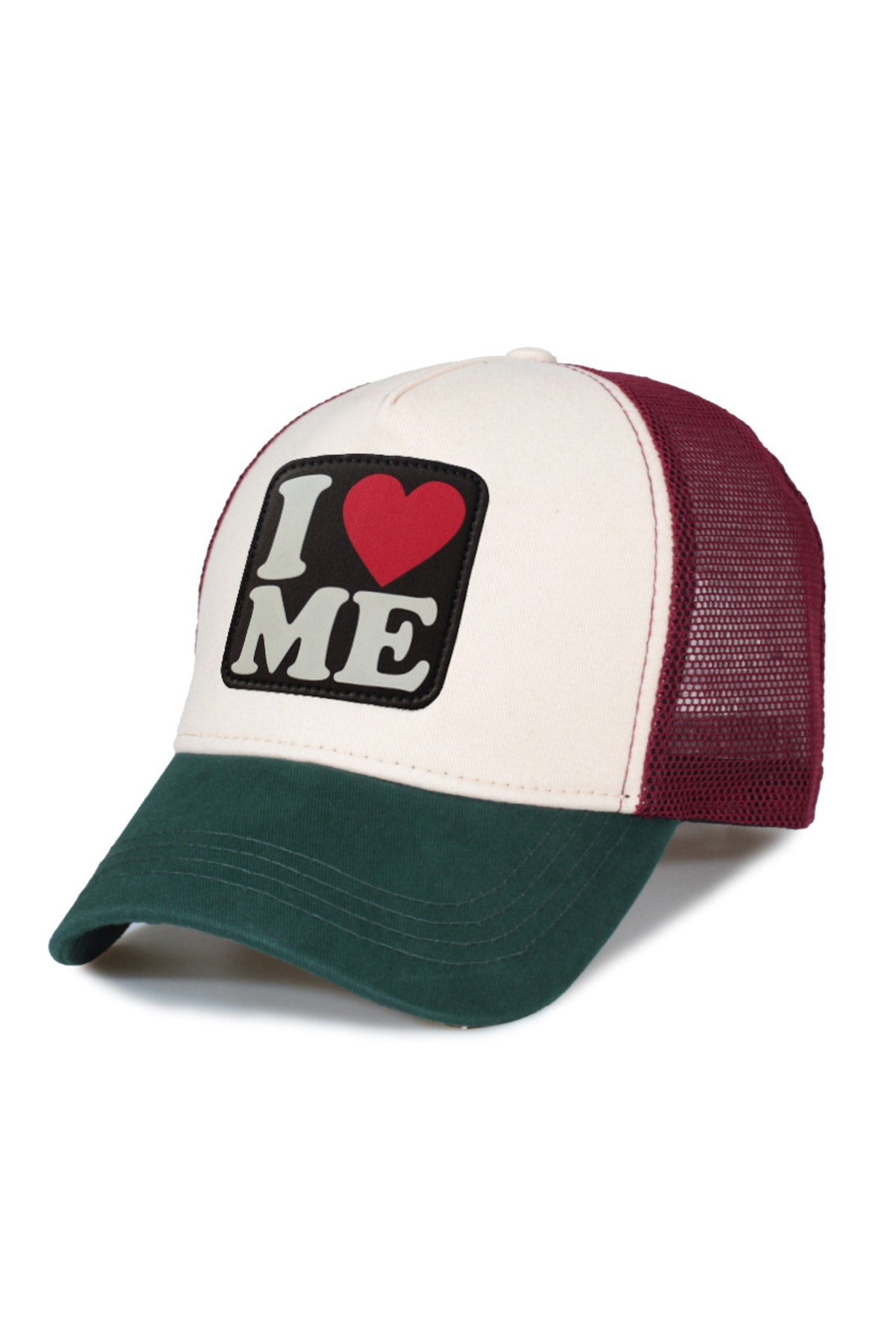 I Love Me Kırmızı Model Fileli Şapka