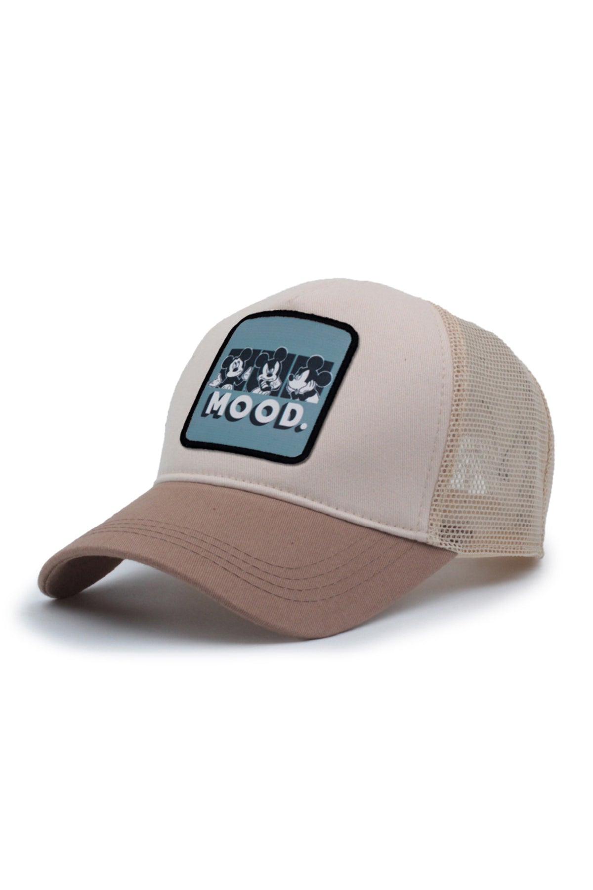 Wood Model Fileli Şapka Kahve Krem