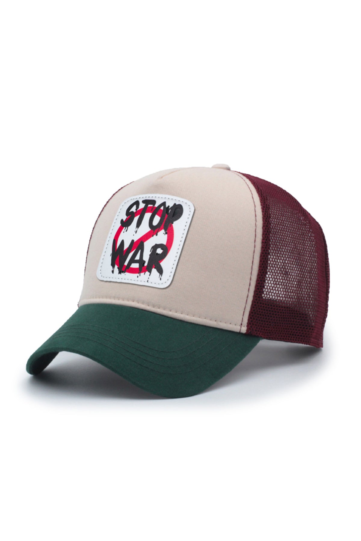 Stop War Model Fileli Şapka Kahve