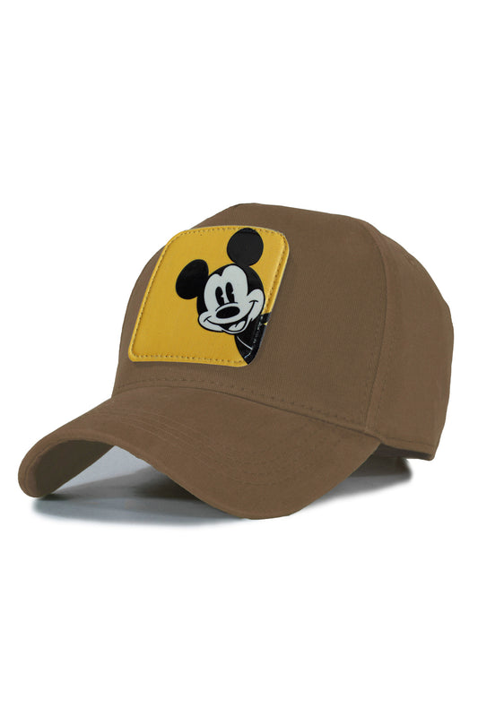 Mickey #5 Model Şapka- - Hardal Kahve