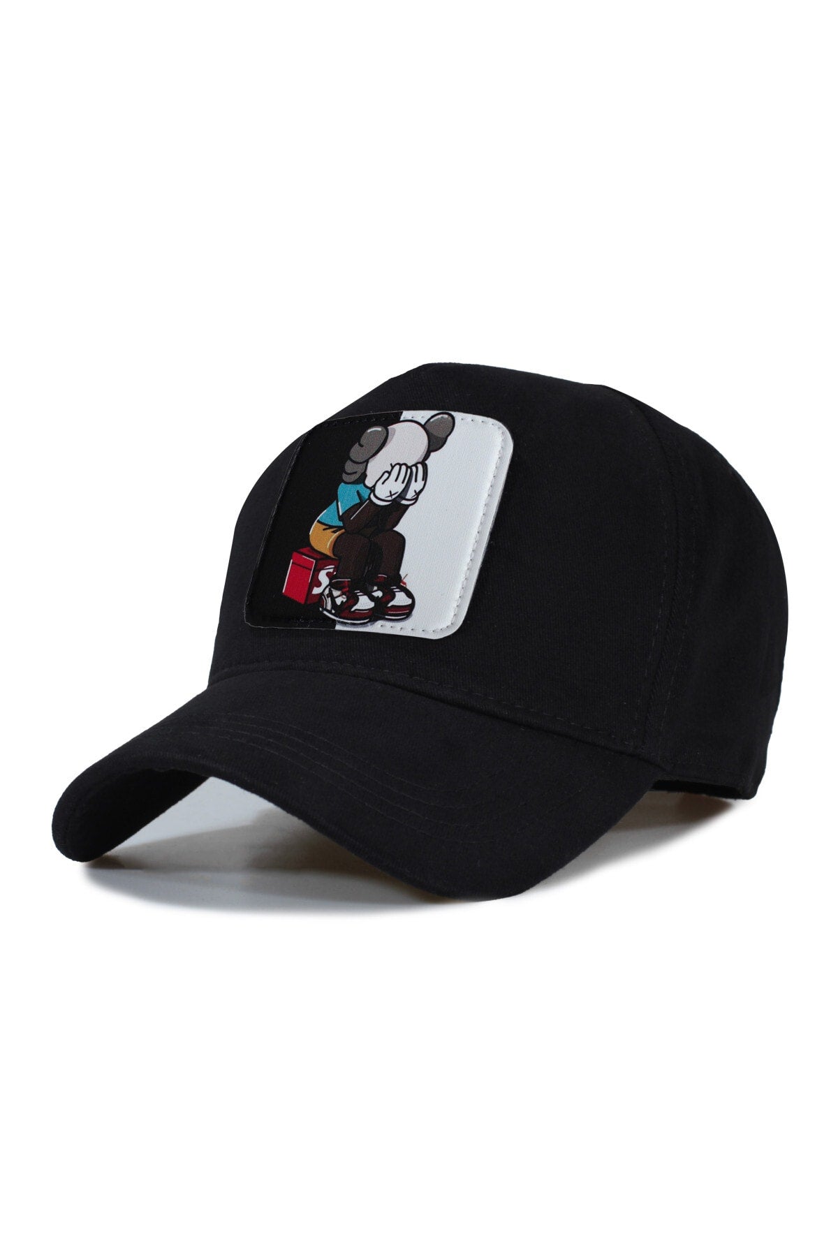 Kaws Siyah Beyaz Model Şapka- - Lacivert