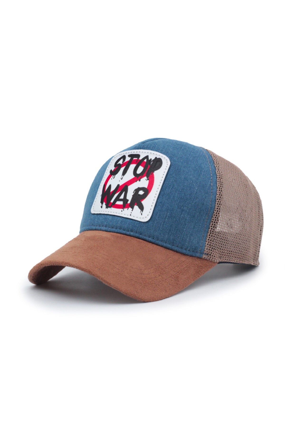 Stop War Model Fileli Şapka Kahve