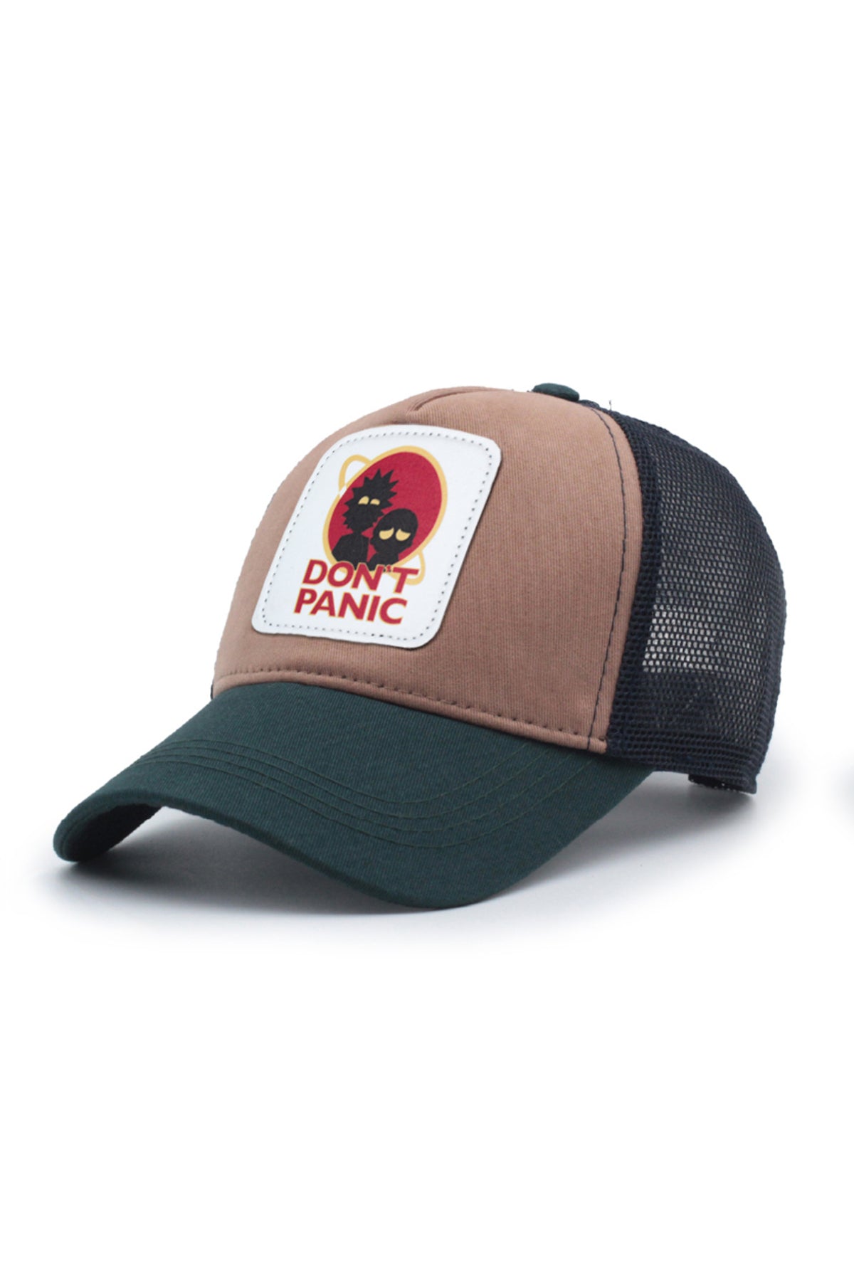 Dont Panic Model Fileli Şapka Kahverengi Lacivert