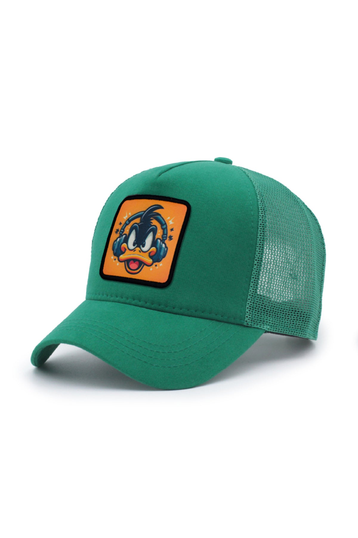 Duck Model Fileli Şapka Yeşil Krem