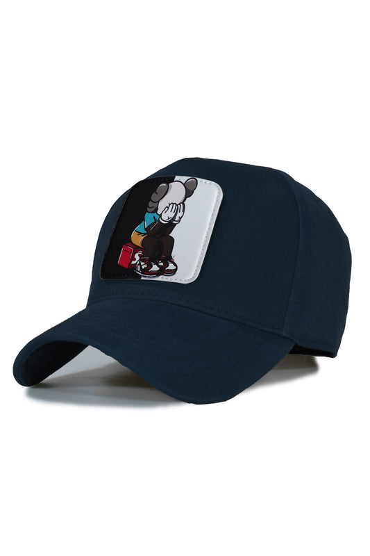 Kaws Siyah Beyaz Model Şapka- - Lacivert