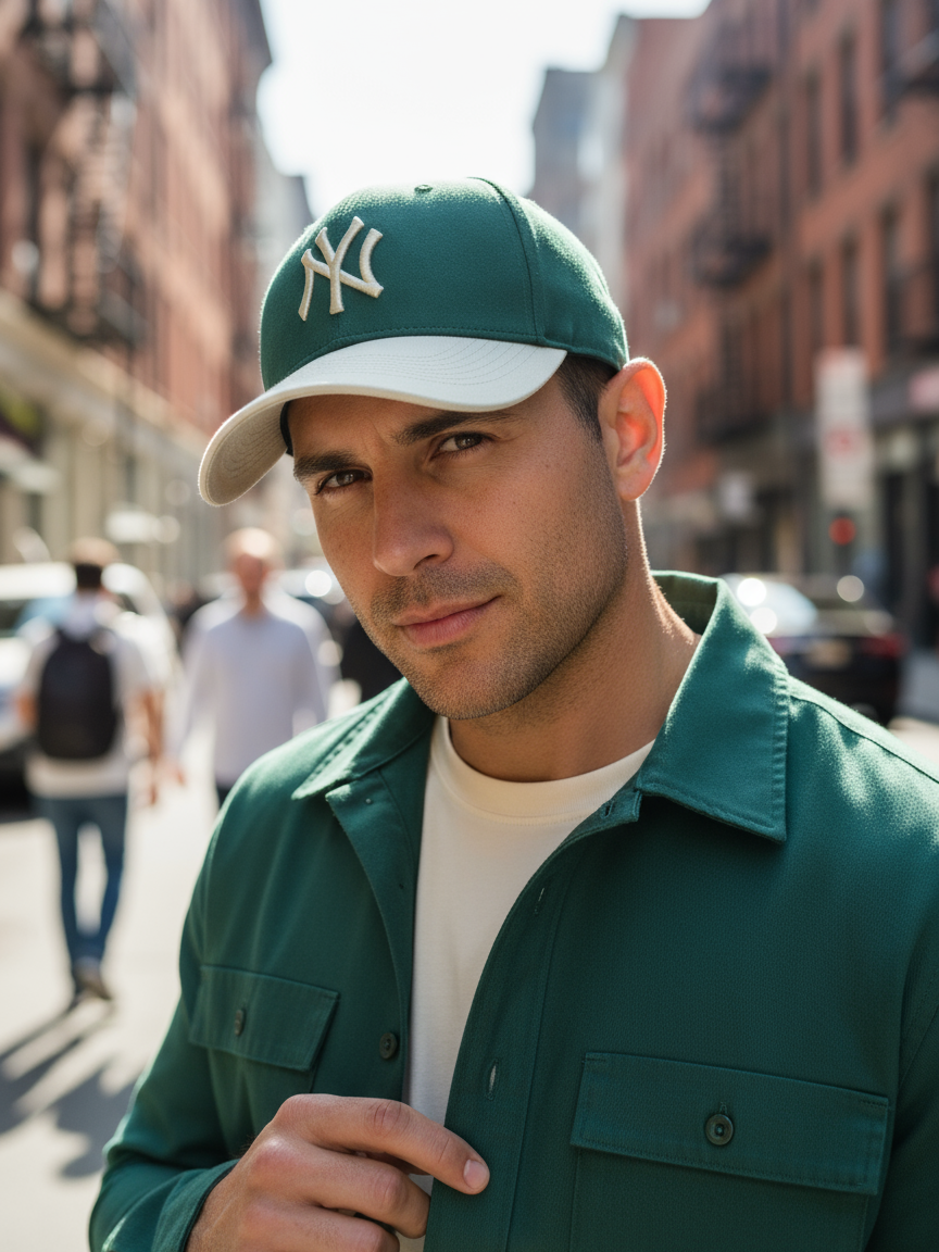 NY NewYork Yankee Model Şapka Petrol Bej