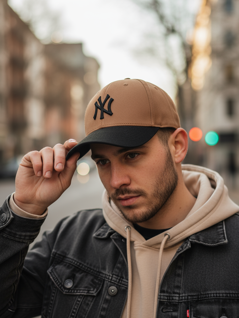 NY NewYork Yankee Model Şapka Kahve Siyah