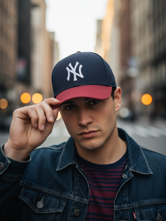 NY NewYork Yankee Model Şapka Bordo Lacivert