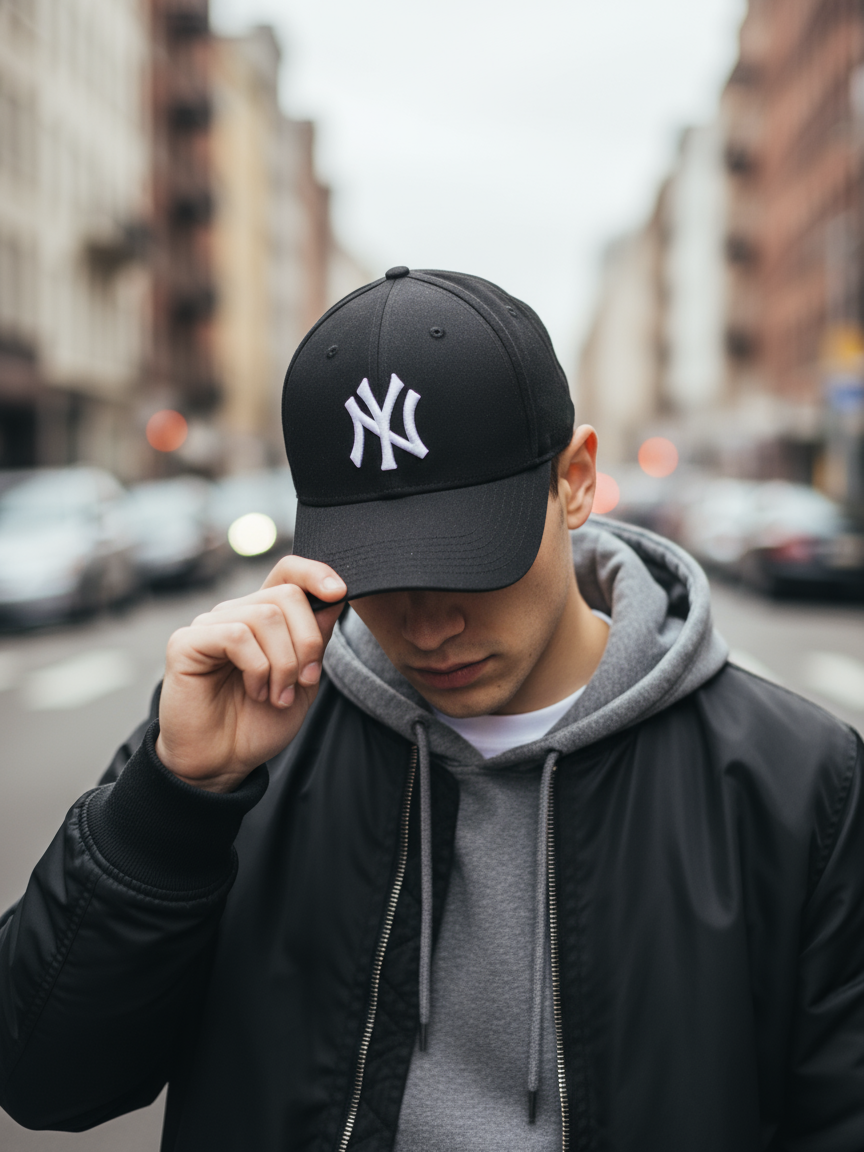 NY NewYork Yankee Model Şapka Siyah Beyaz