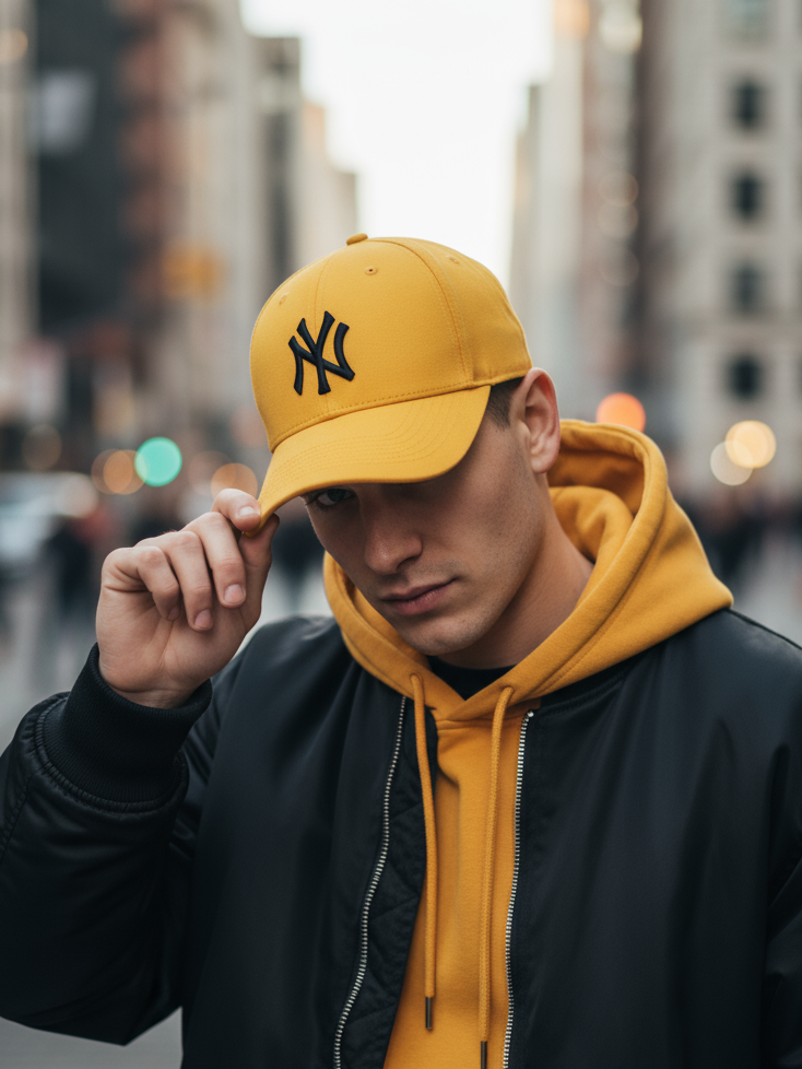 NY NewYork Yankee Model Şapka Sarı