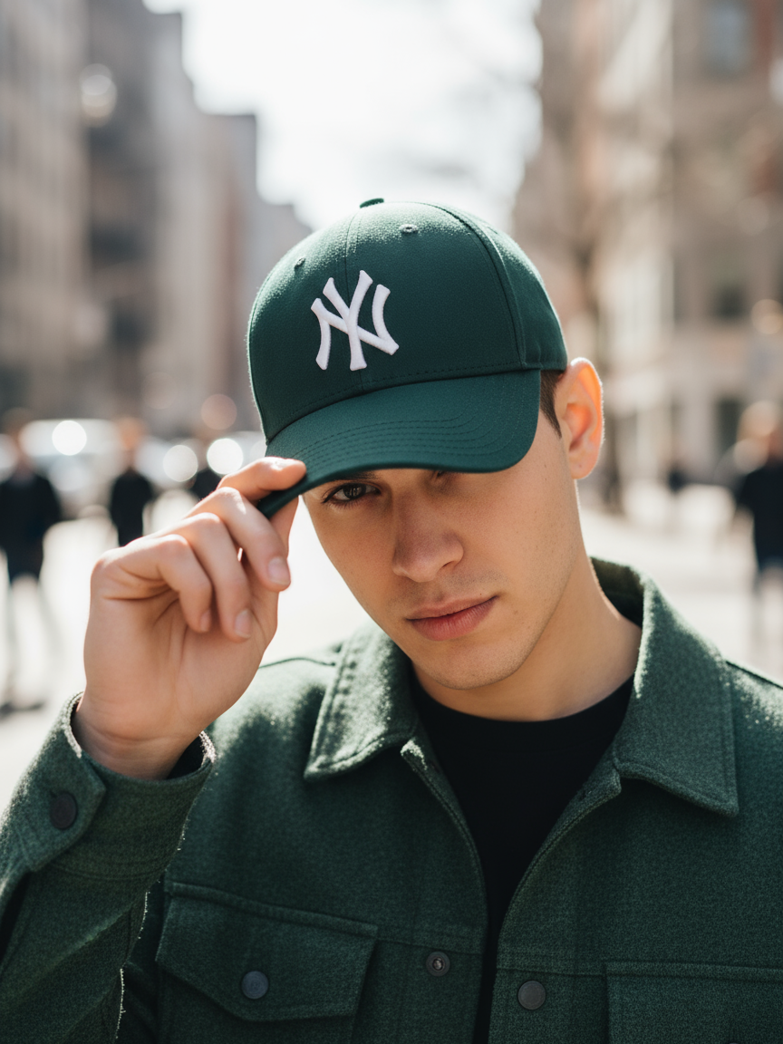 NY NewYork Yankee Model Şapka Petrol Yeşili