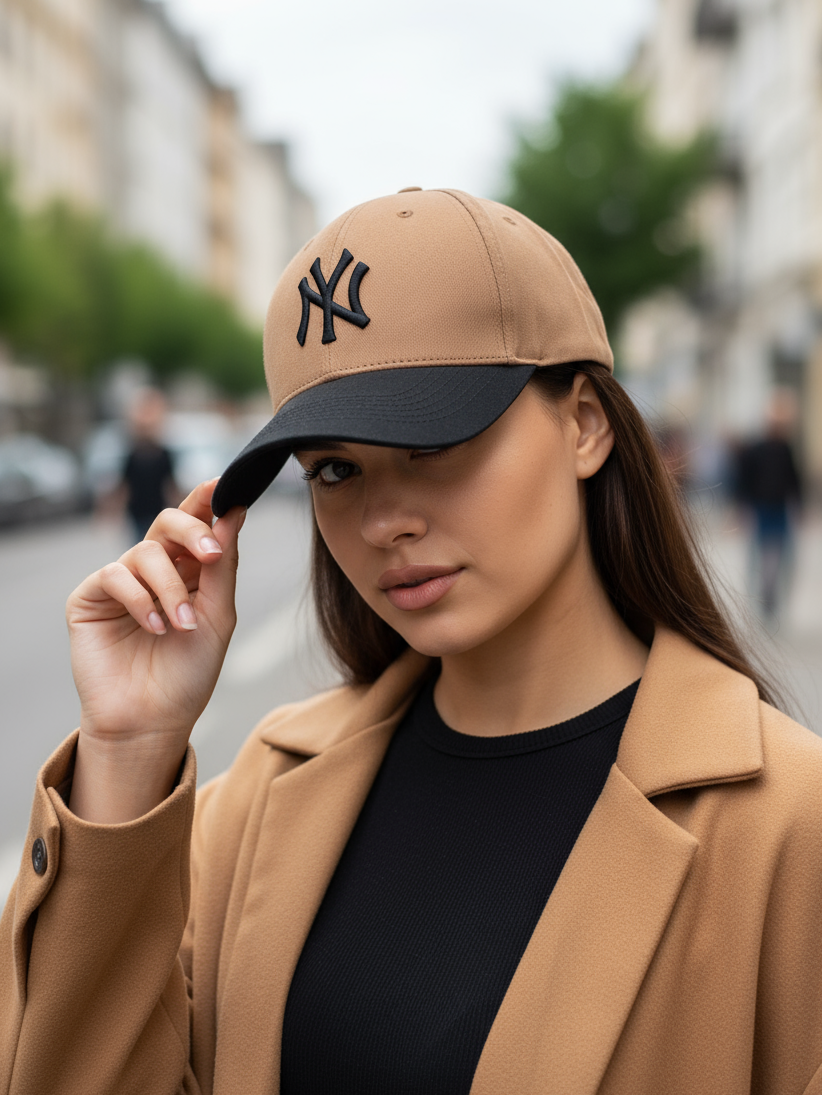 NY NewYork Yankee Model Şapka Kahve Siyah