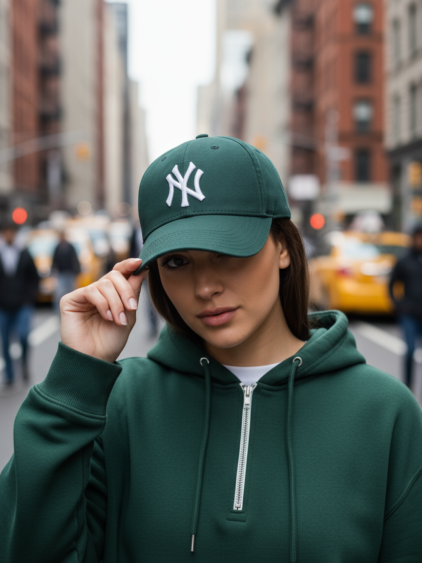 NY NewYork Yankee Model Şapka Petrol Yeşili