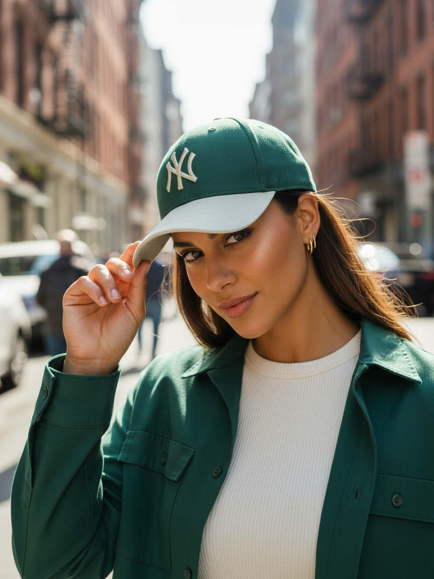 NY NewYork Yankee Model Şapka Petrol Bej