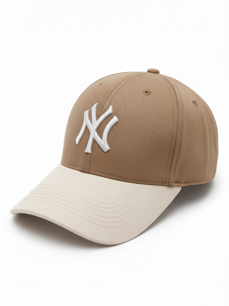 NY NewYork Yankee Model Şapka Kahve Bej
