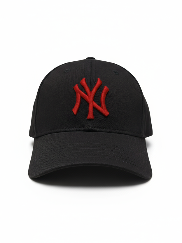 NY NewYork Yankee Model Şapka Siyah Kırmızı