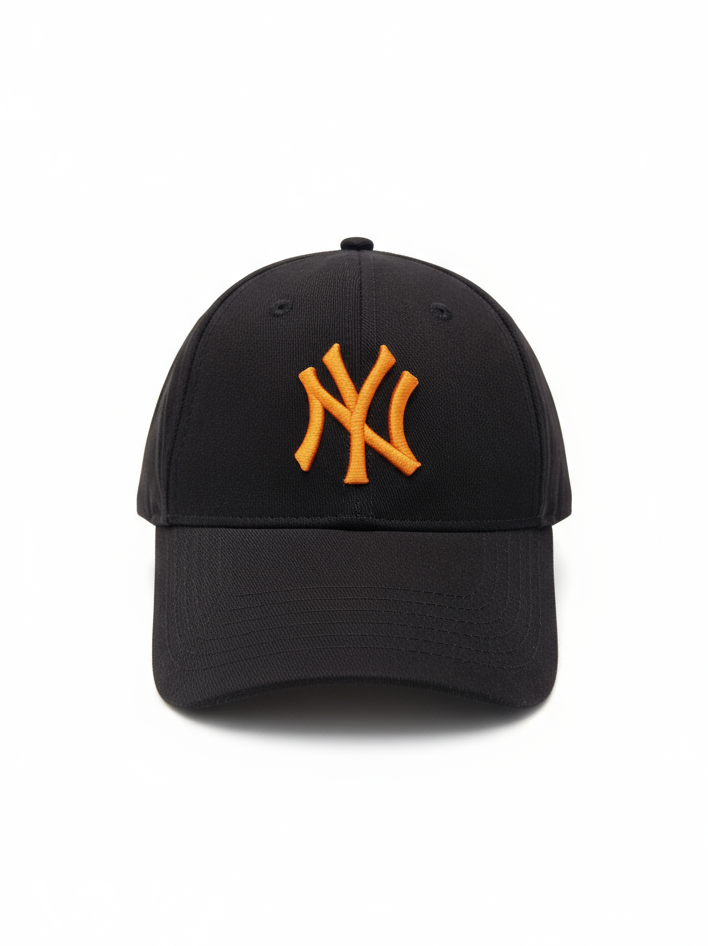NY NewYork Yankee Model Şapka Siyah Turuncu